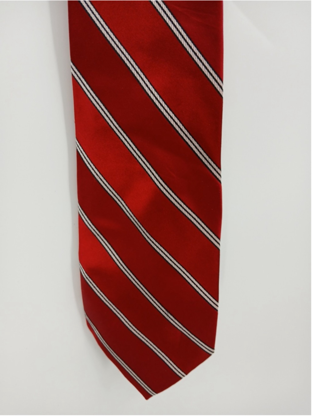 Bugatti Red Striped Silk Tie